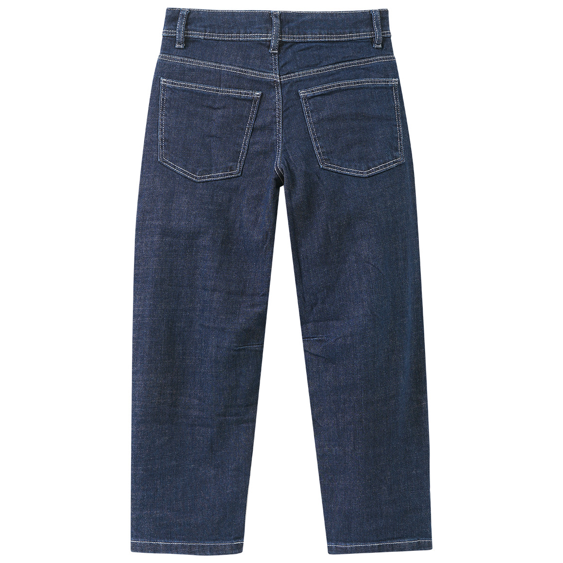 Jongensjeans met wijd been van raw denim