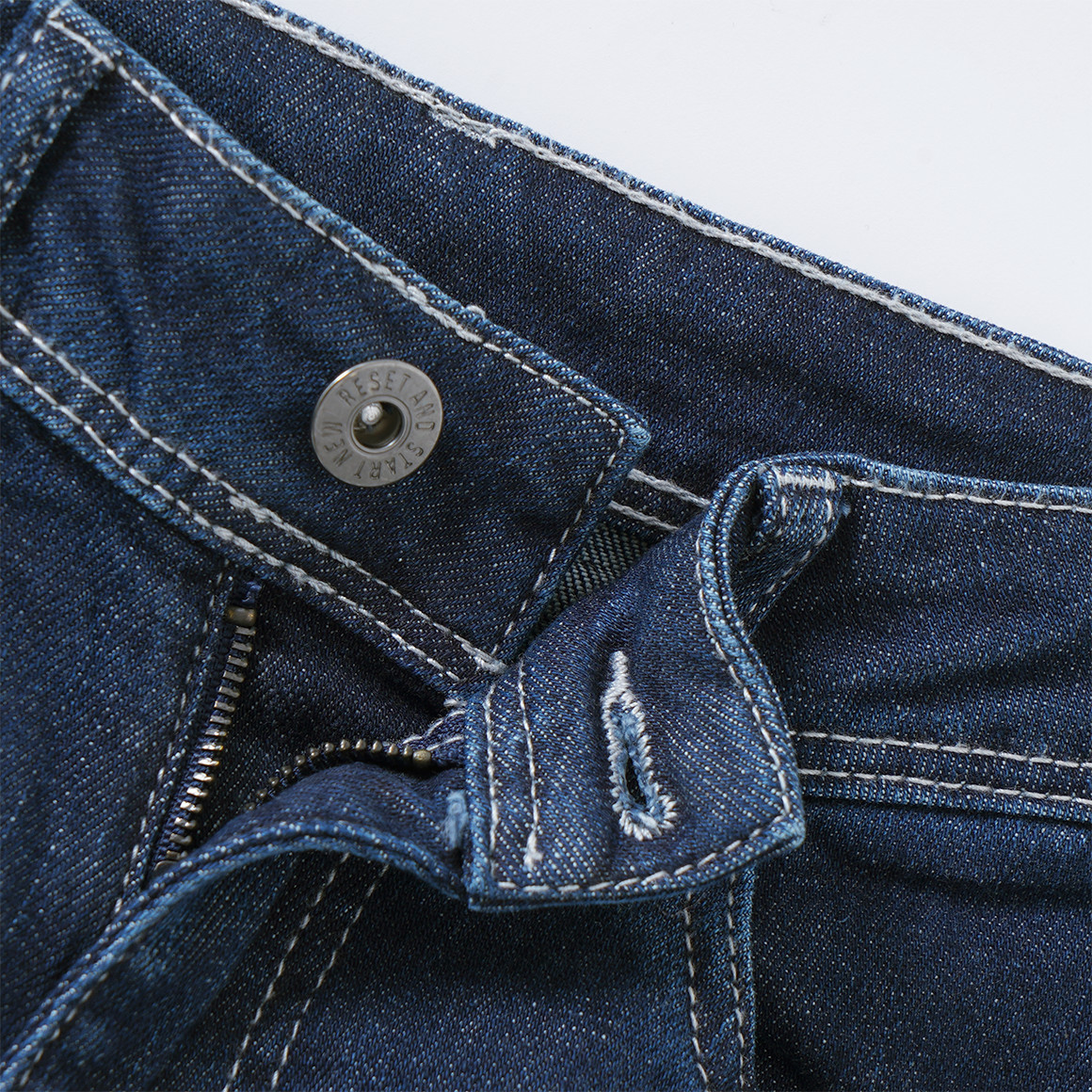 Jongensjeans met wijd been van raw denim