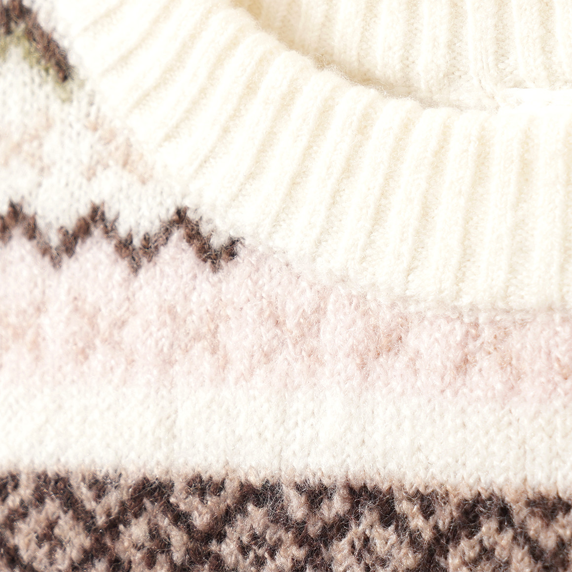 Mädchen Strickpullover mit Norwegermuster