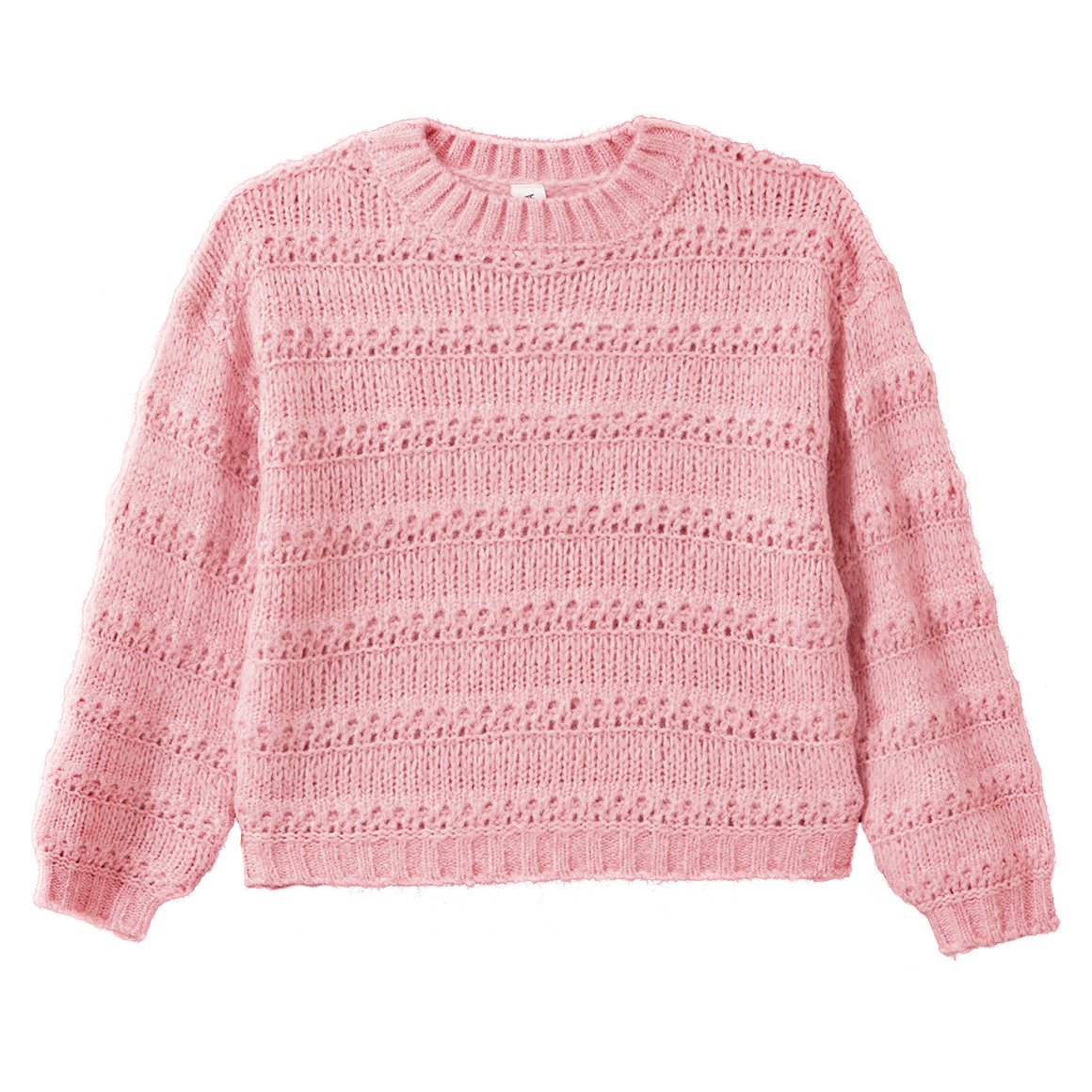 Mädchen Strickpullover unifarben