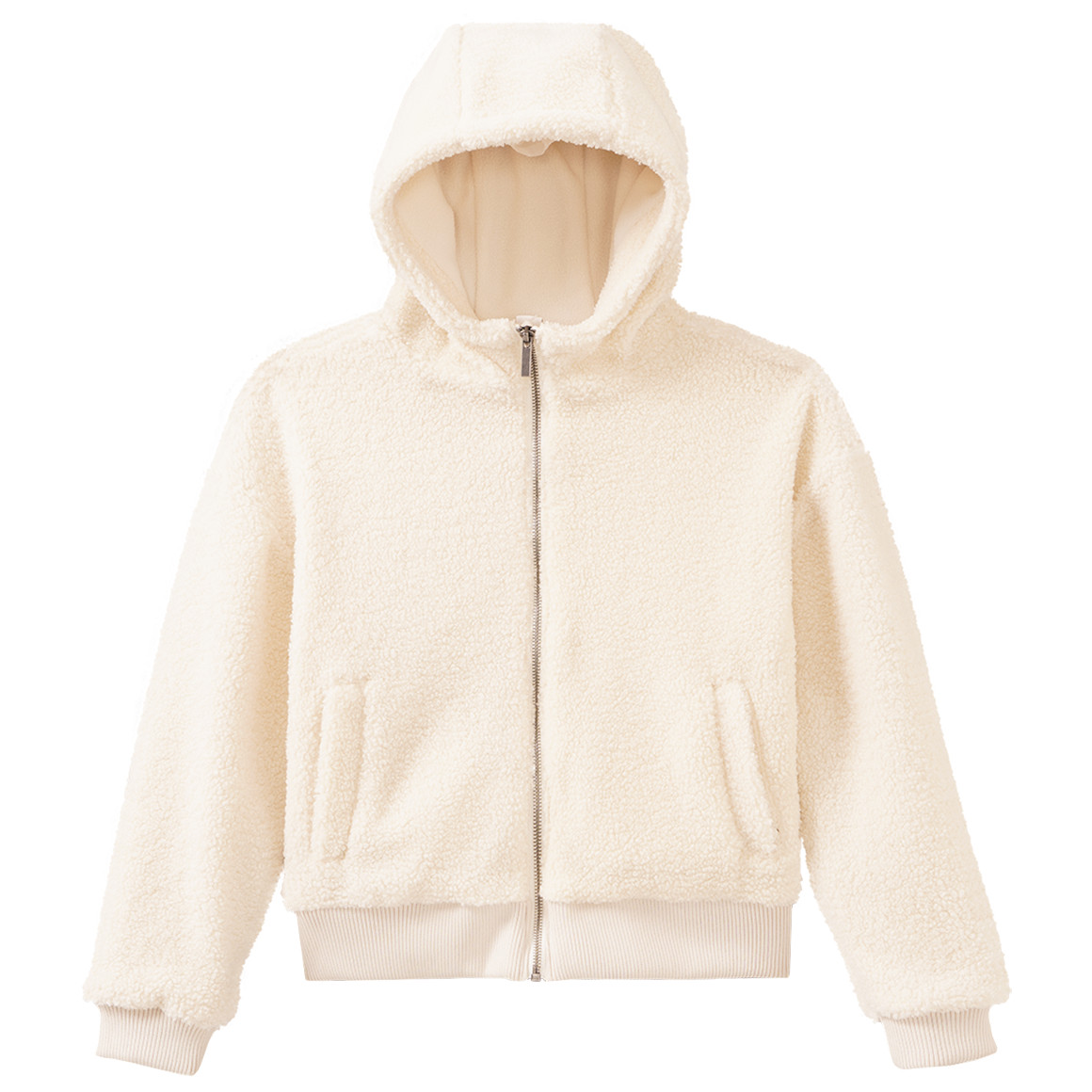 Mädchen Teddyjacke mit Kapuze