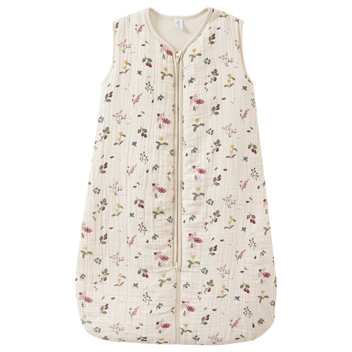 Baby-slaapzak van mousseline met bloemenprint