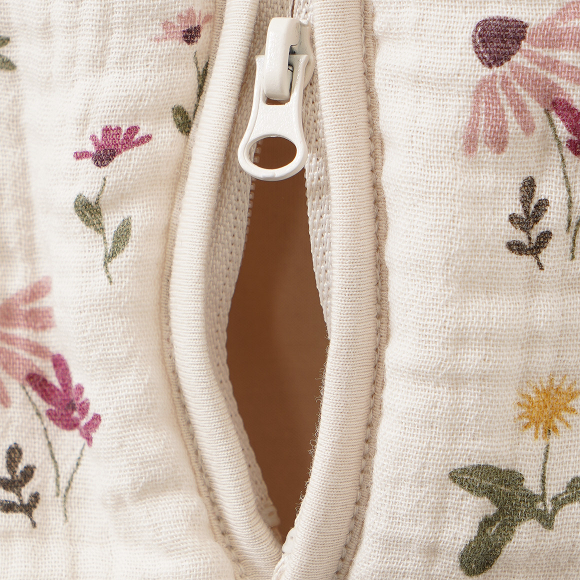 Baby-slaapzak van mousseline met bloemenprint