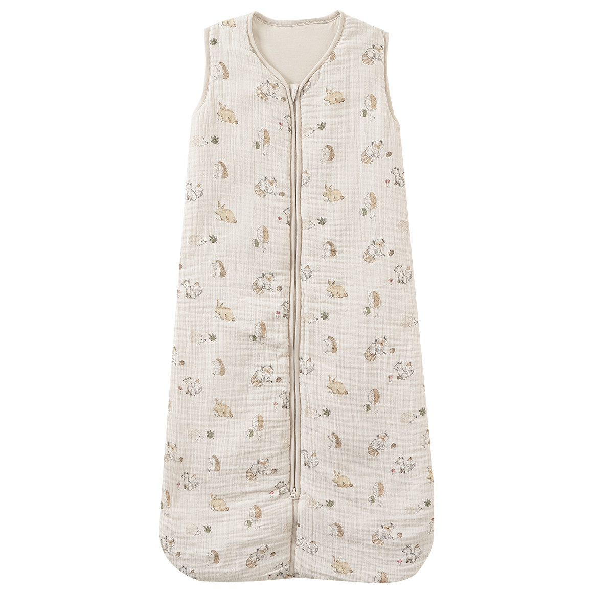 Baby Musselin-Schlafsack mit Waldtier-Print