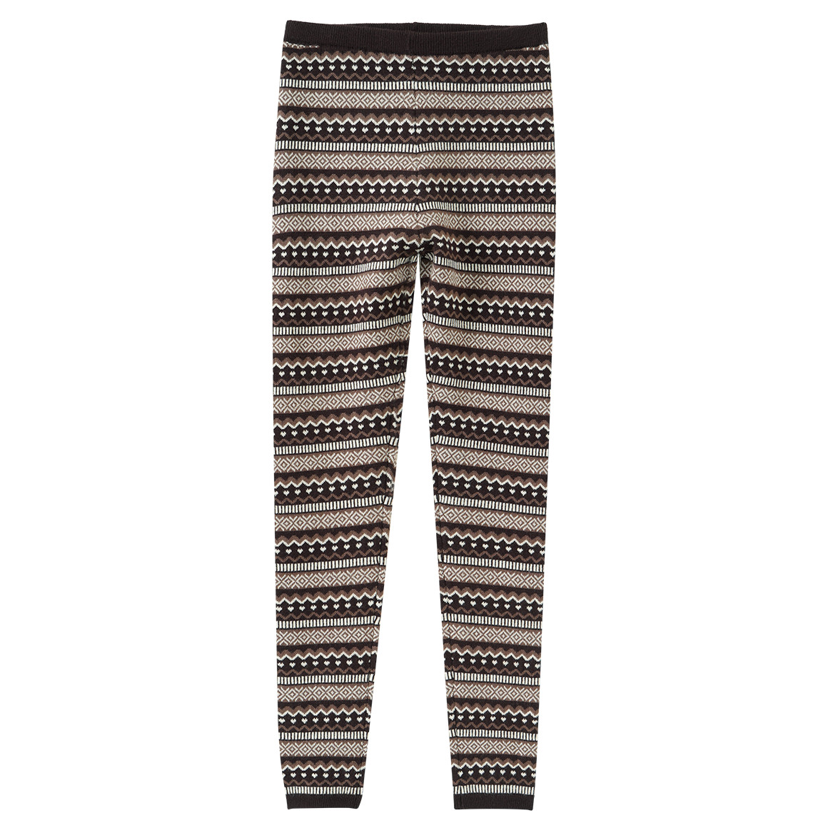 Mädchen Strickleggings mit Norwegermuster