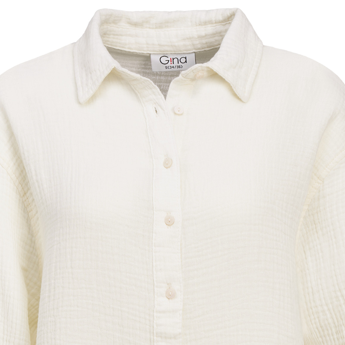 Damesblouse van mousseline in effen kleur