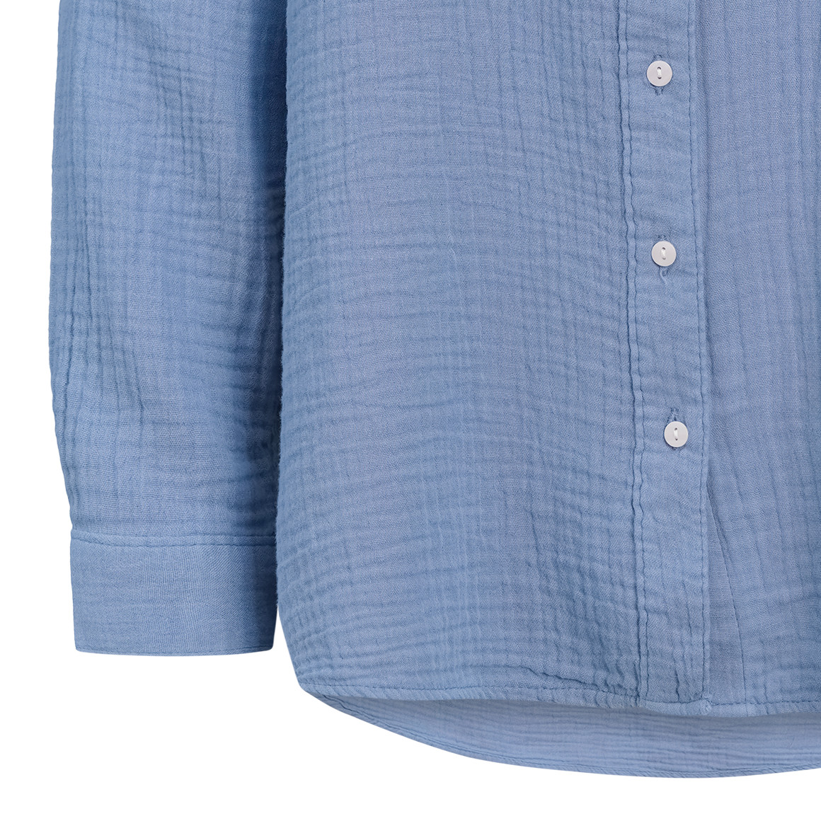 Damesblouse van mousseline in effen kleur
