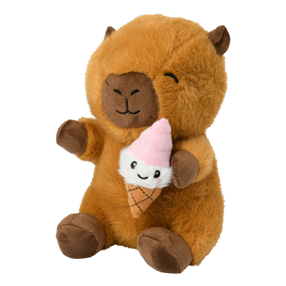 Capybara Plüschtier mit Eistüte