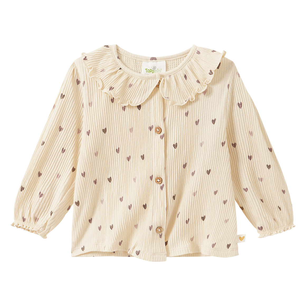 Baby Bluse mit Herzchen-Print