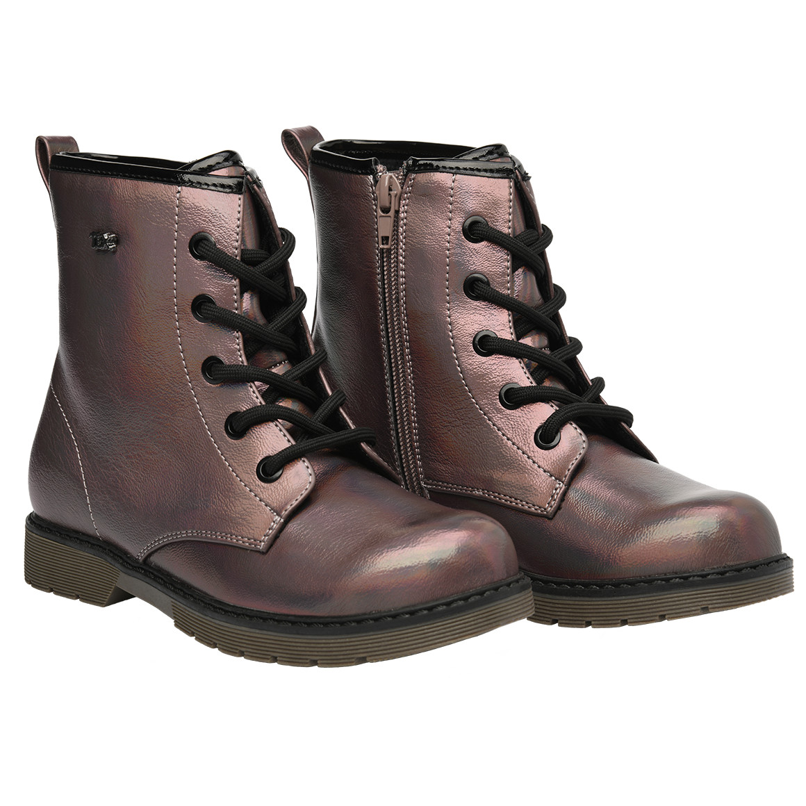 Mädchen Stiefeletten mit Metallic-Glanz