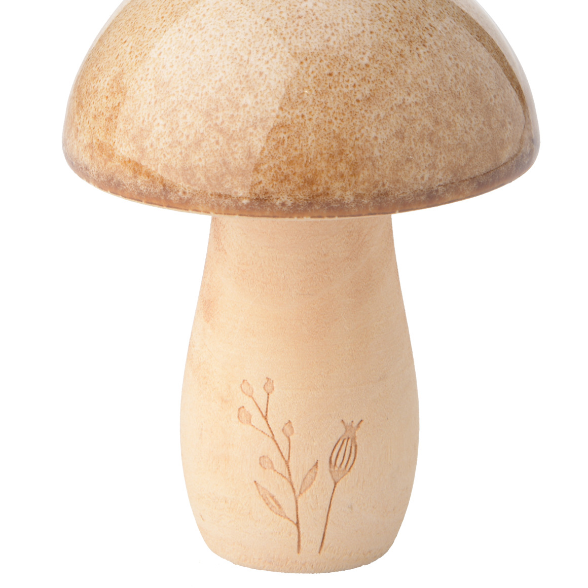 Kleiner Deko-Pilz mit glänzender Oberfläche