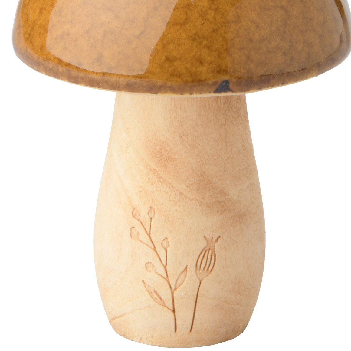 Kleiner Deko-Pilz mit glänzender Oberfläche