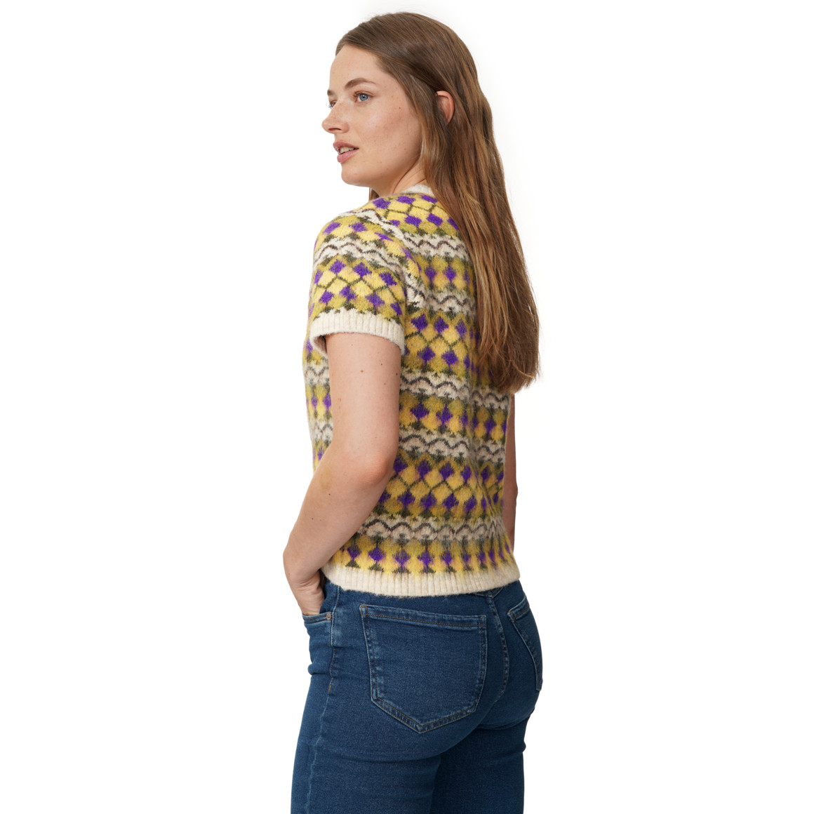 Damen Strickpullover kurzarm