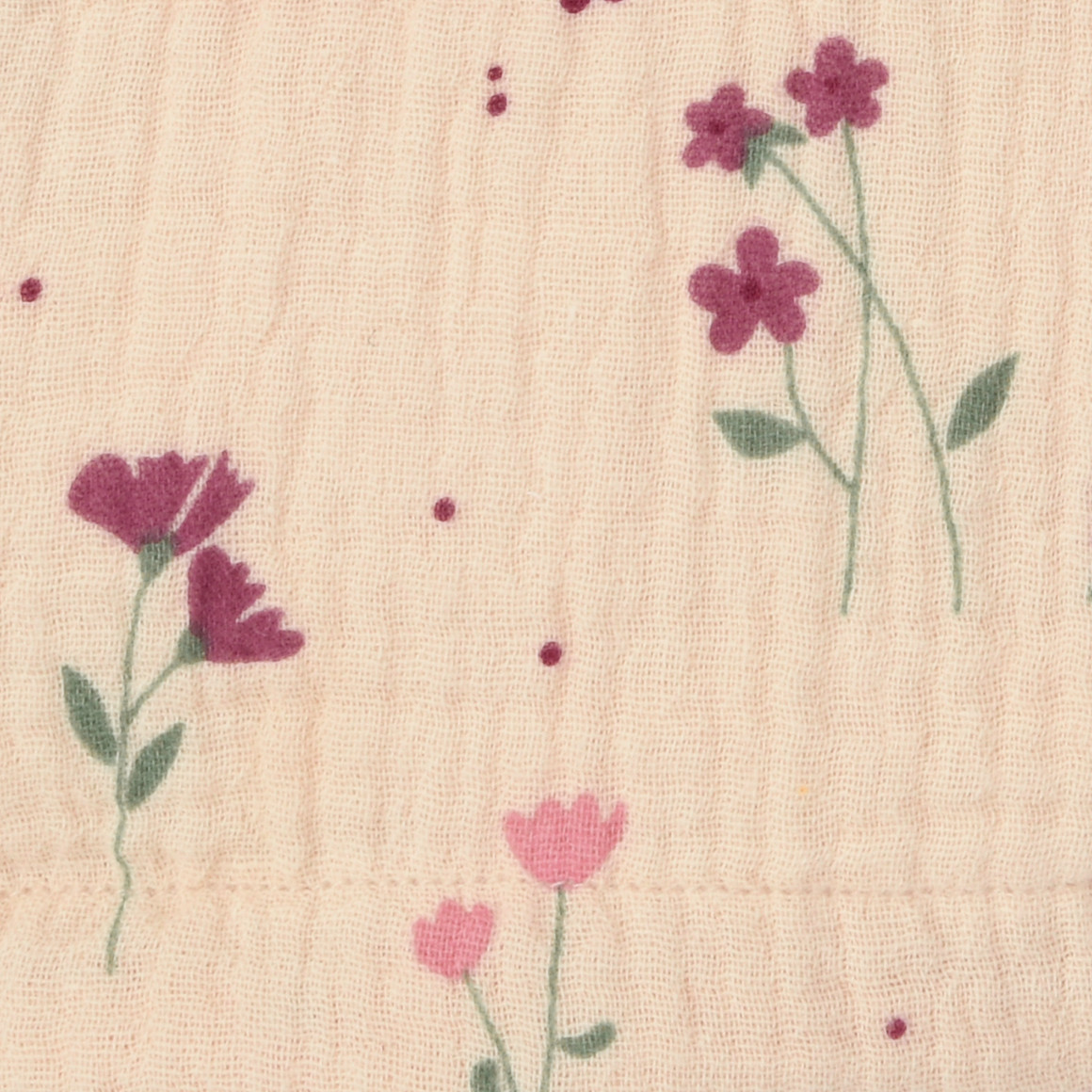 Musselin-Decke mit Teddyfleece