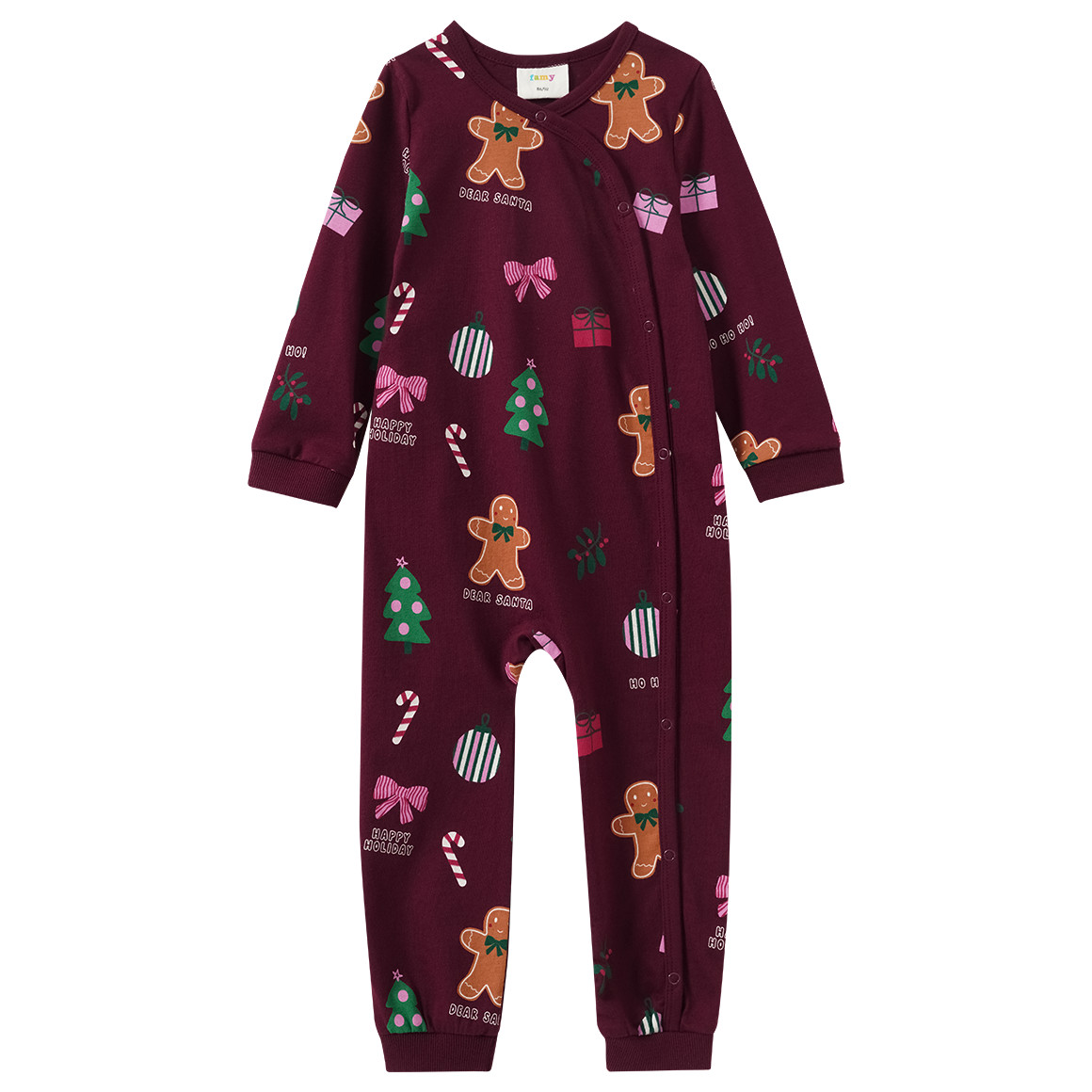 Baby Weihnachtsschlafanzug mit Allover-Print