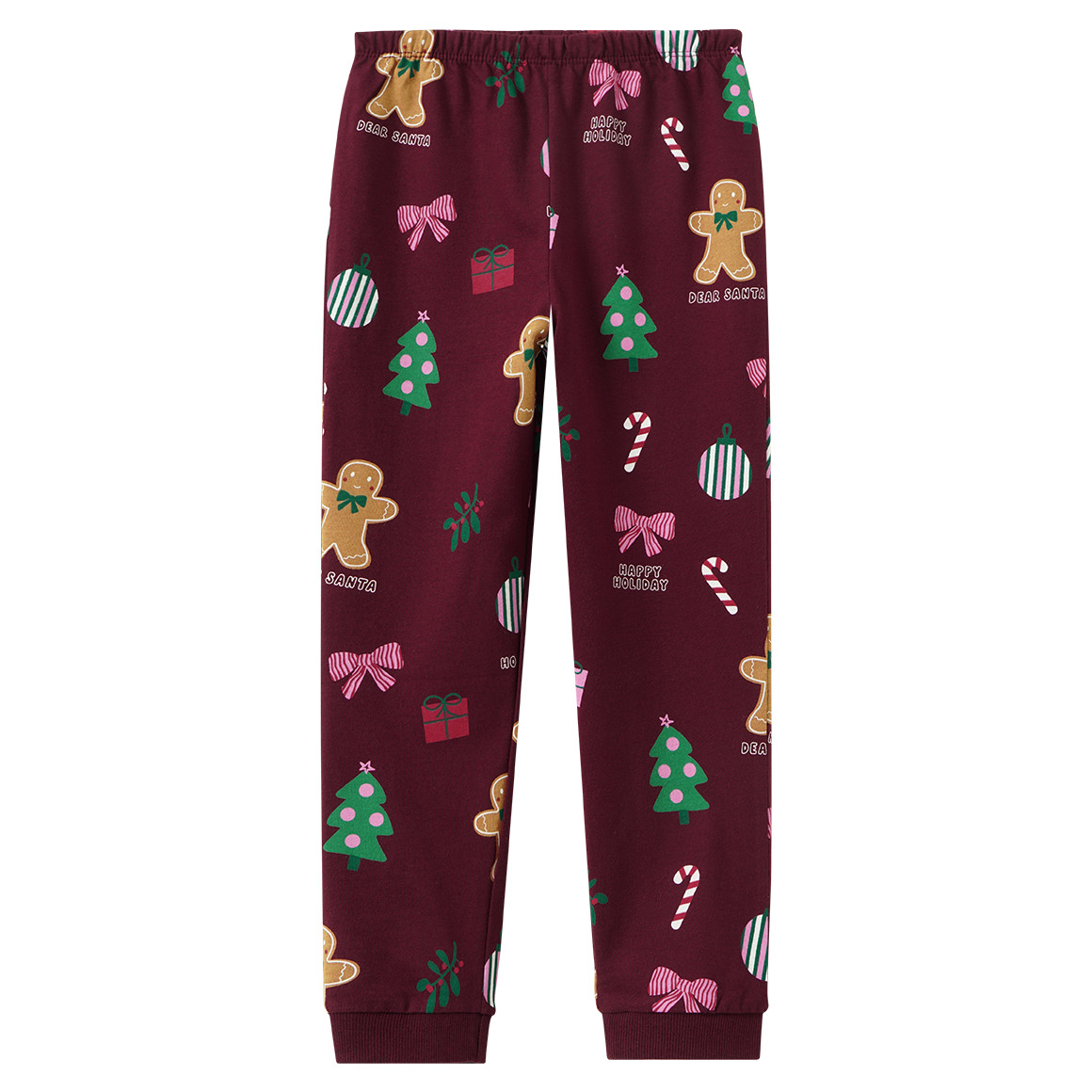 Mädchen Weihnachtsschlafanzug mit Prints