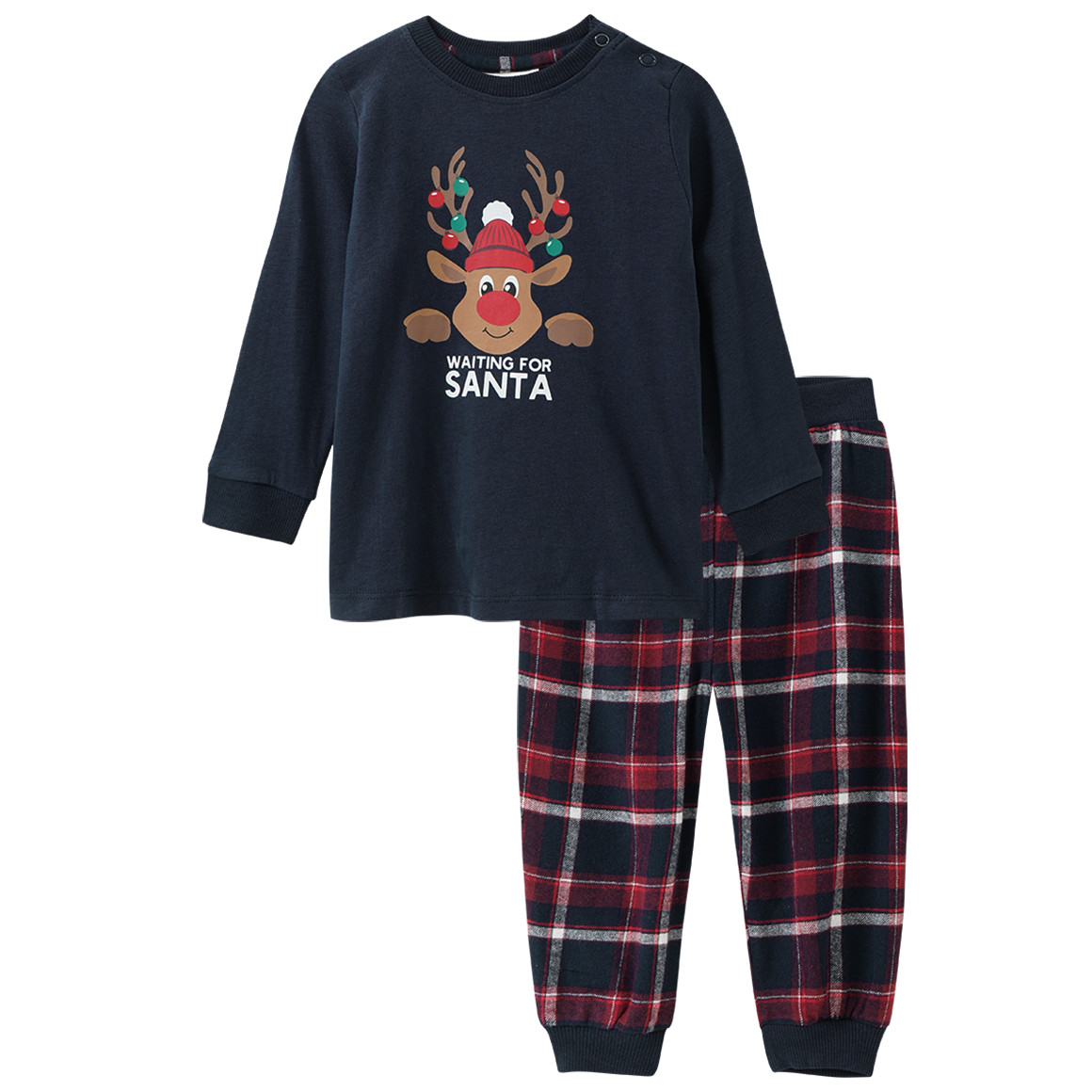 Baby Weihnachtsschlafanzug mit Print