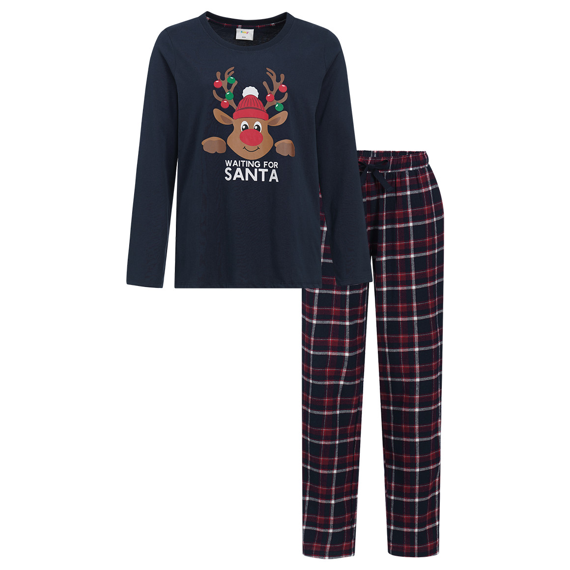 Damen Weihnachtsschlafanzug mit Print