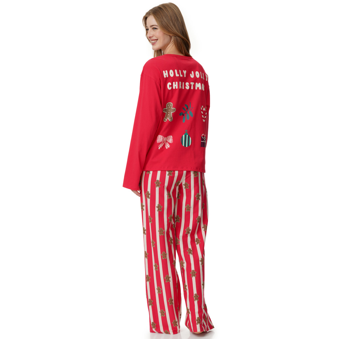 Kerstpyjama voor dames met print