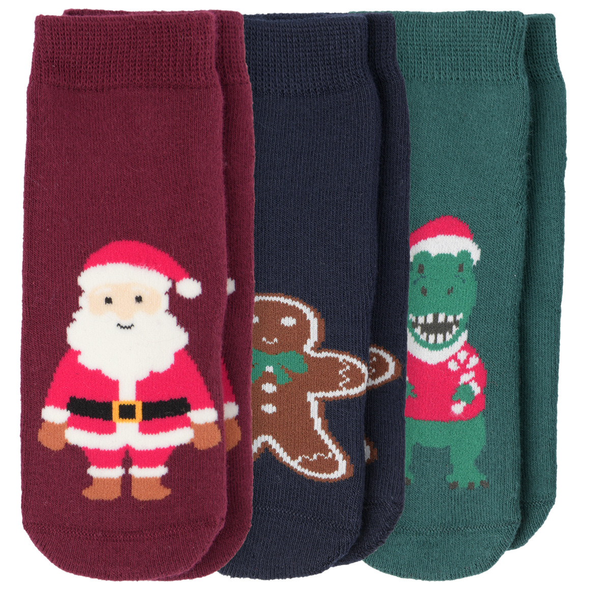 3 Paar Baby Weihnachtssocken im Set