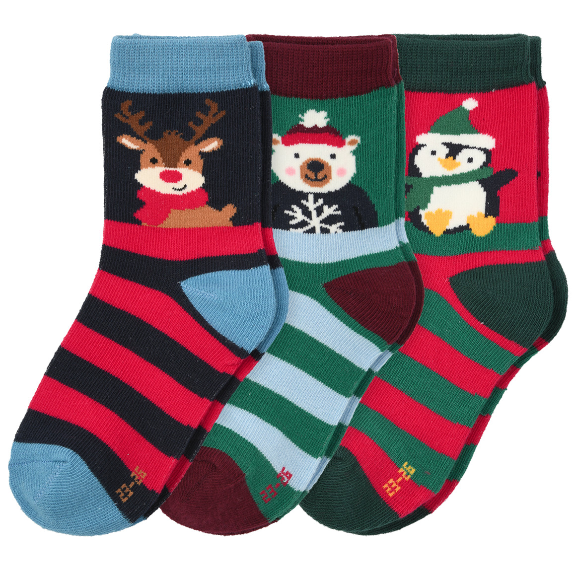 3 Paar Jungen Weihnachtssocken im Set