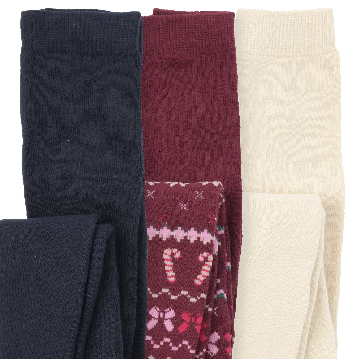 3 Mädchen Weihnachtsstrumpfhosen im Set