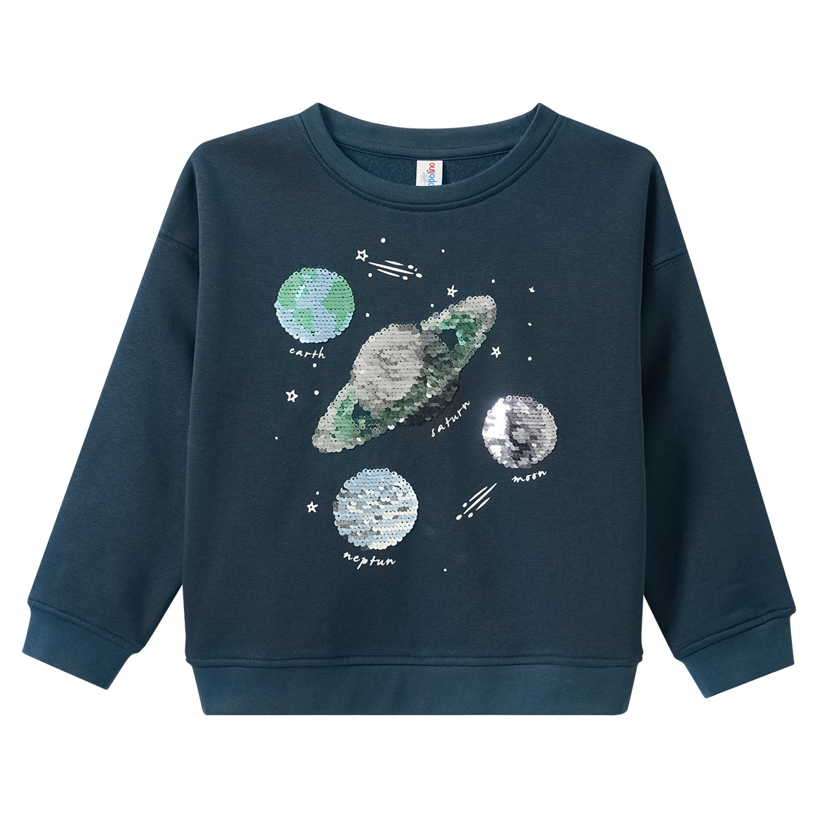 Jungen Sweatshirt mit Wendepailletten