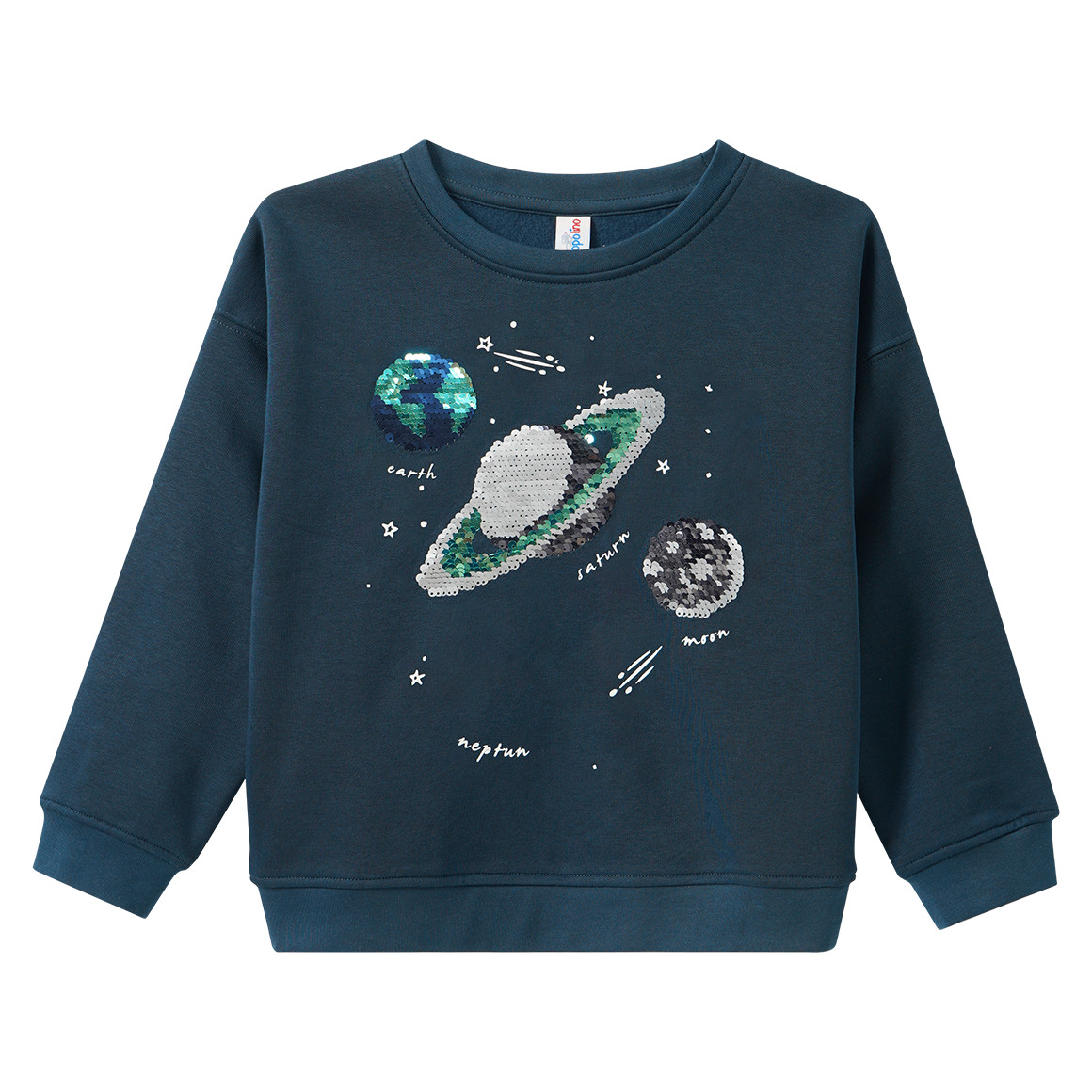 Jungen Sweatshirt mit Wendepailletten