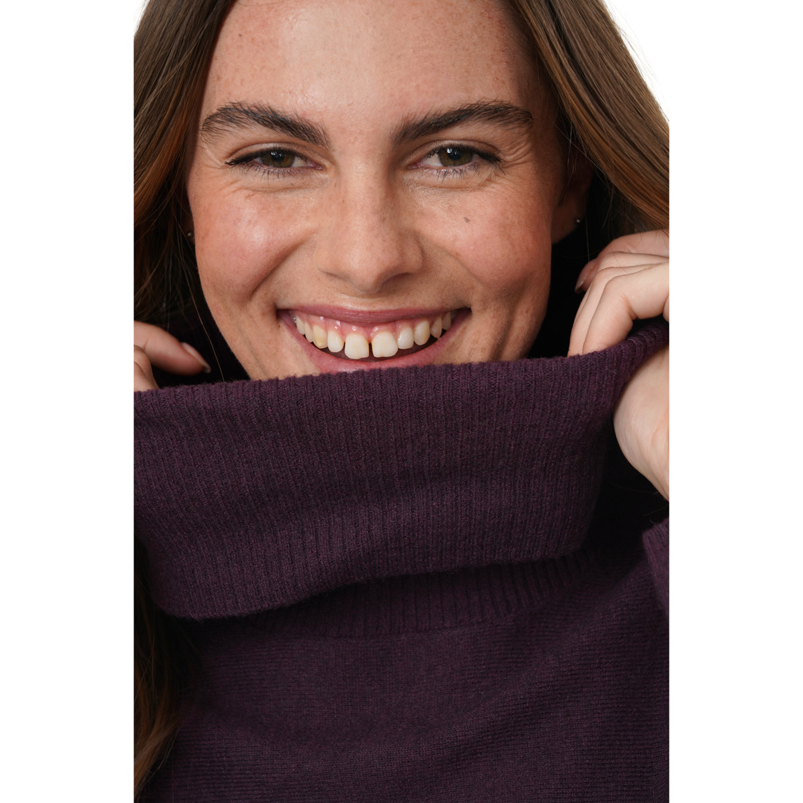 Damen Woll-Pullover mit Rollkragen