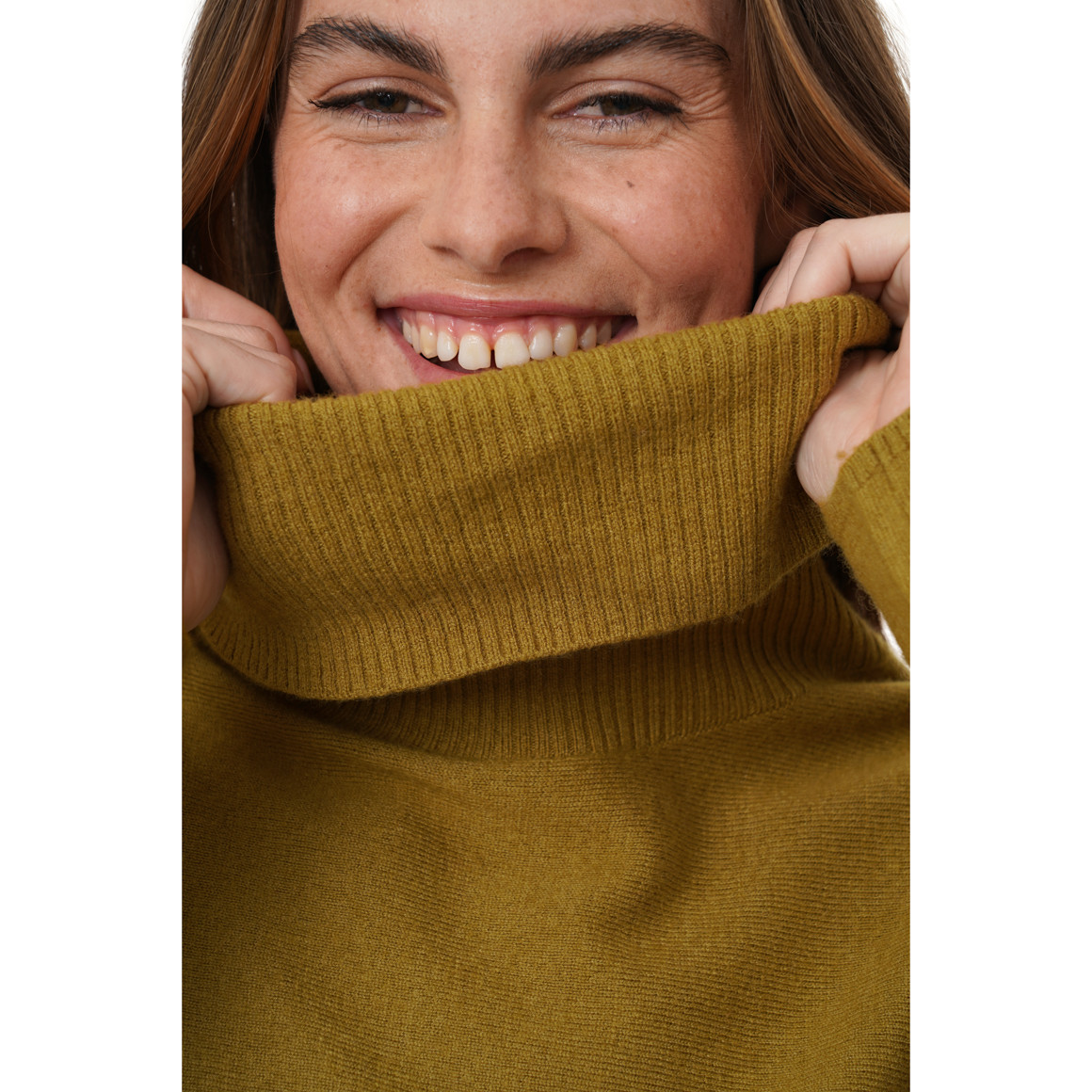 Damen Woll-Pullover mit Rollkragen