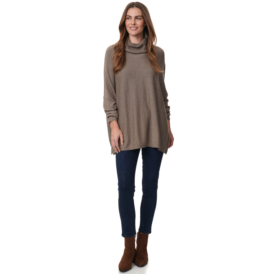 Damen Woll-Pullover mit Rollkragen
