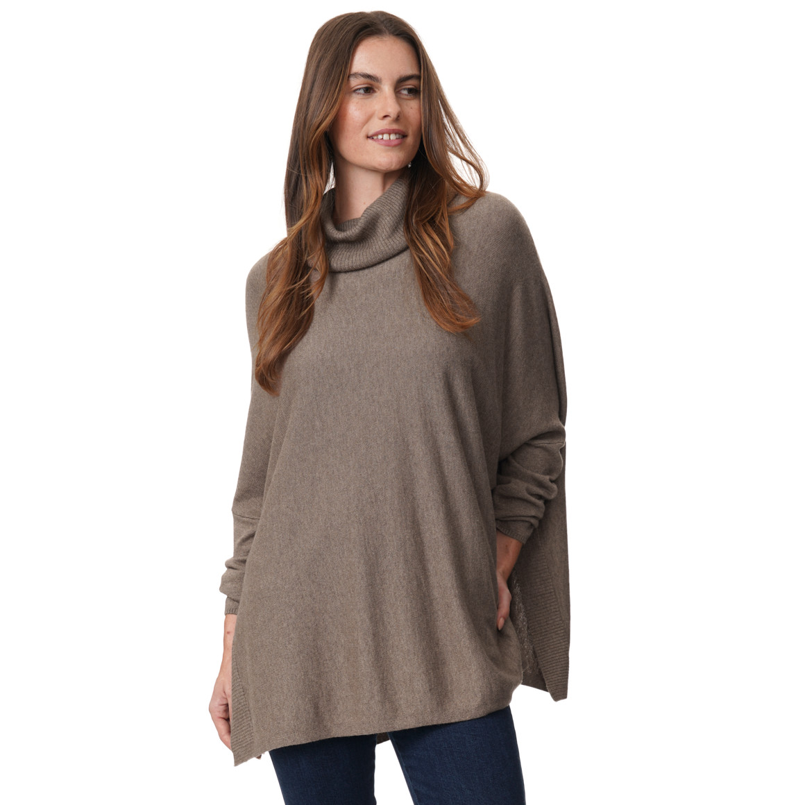 Damen Woll-Pullover mit Rollkragen