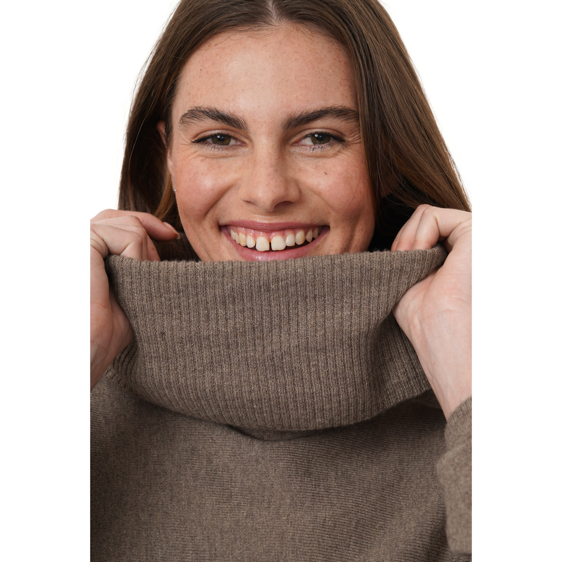 Damen Woll-Pullover mit Rollkragen