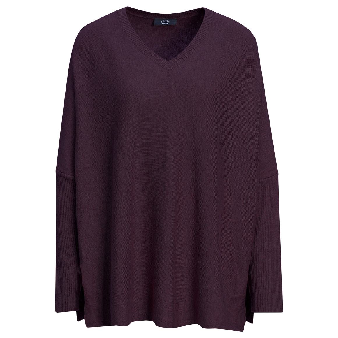 Damen Woll-Pullover mit V-Ausschnitt
