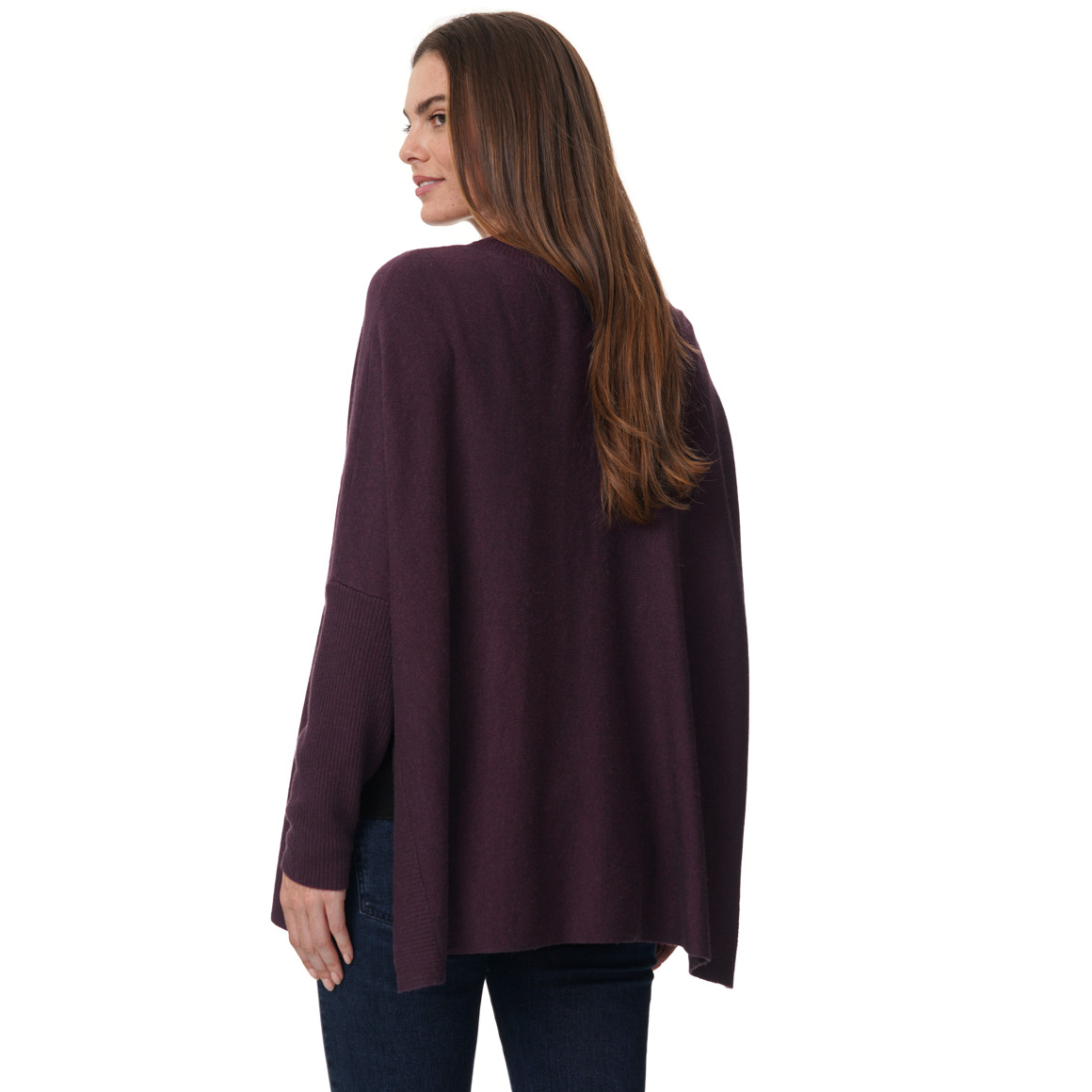Damen Woll-Pullover mit V-Ausschnitt