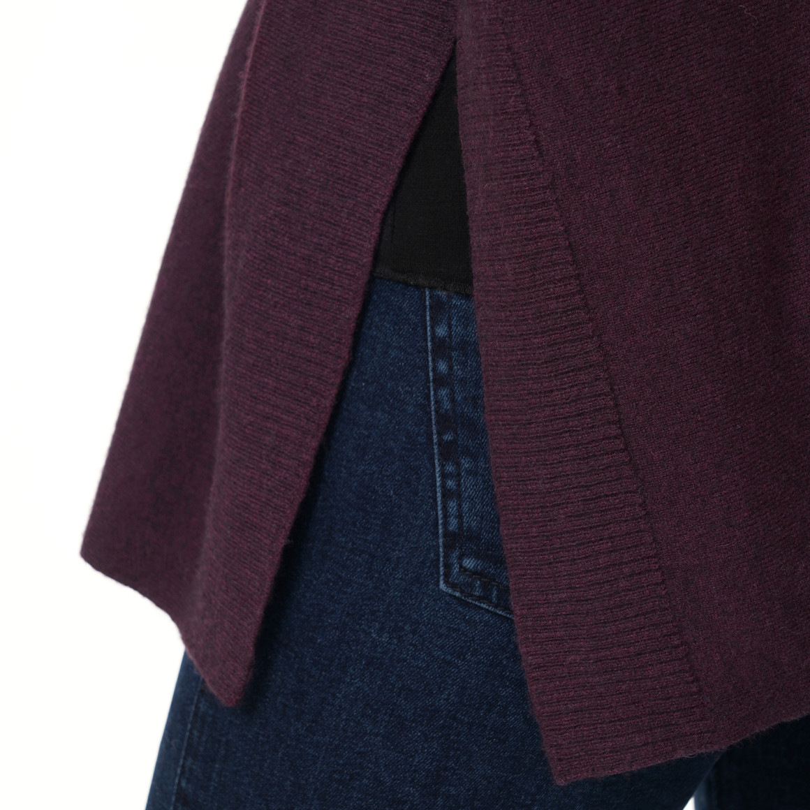 Damen Woll-Pullover mit V-Ausschnitt