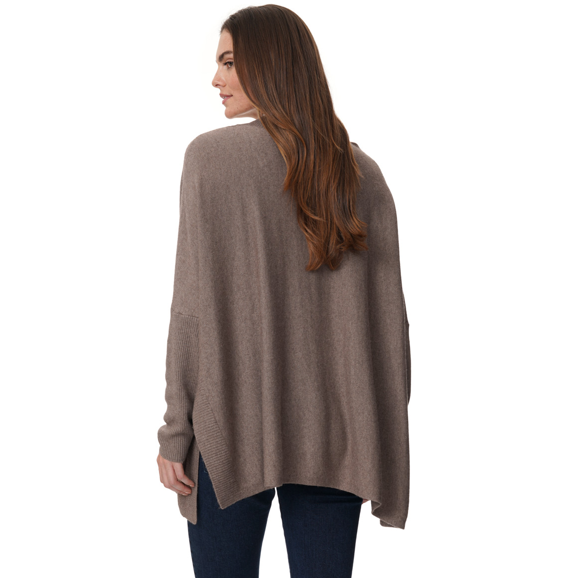 Damen Woll-Pullover mit V-Ausschnitt
