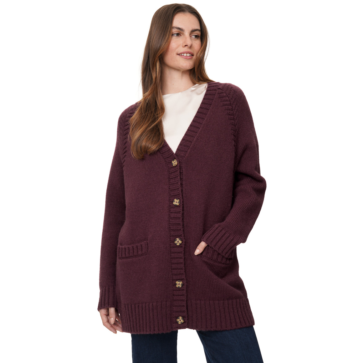Damen Strickjacke mit 2 Taschen