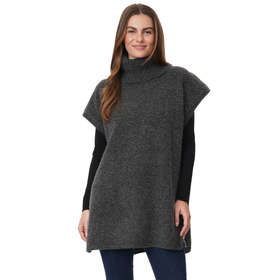 Damen Strickpullunder mit Rollkragen