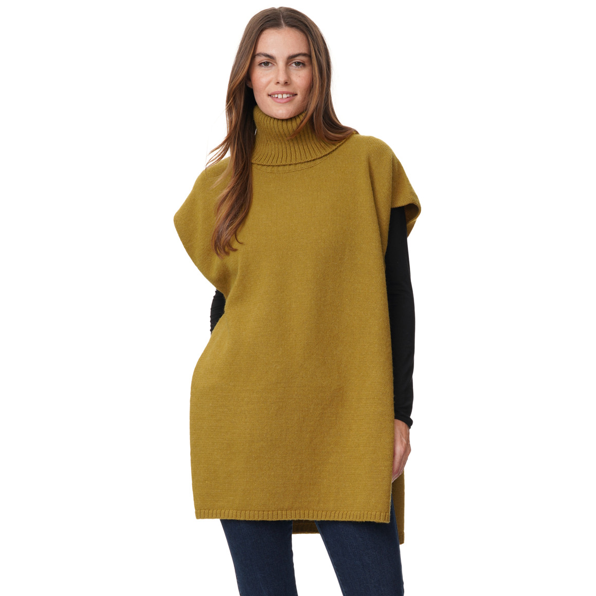 Damen Strickpullunder mit Rollkragen