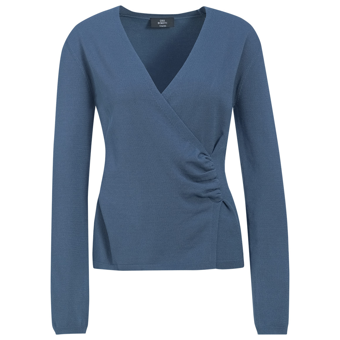 Damen Strickpullover in Wickel-Optik