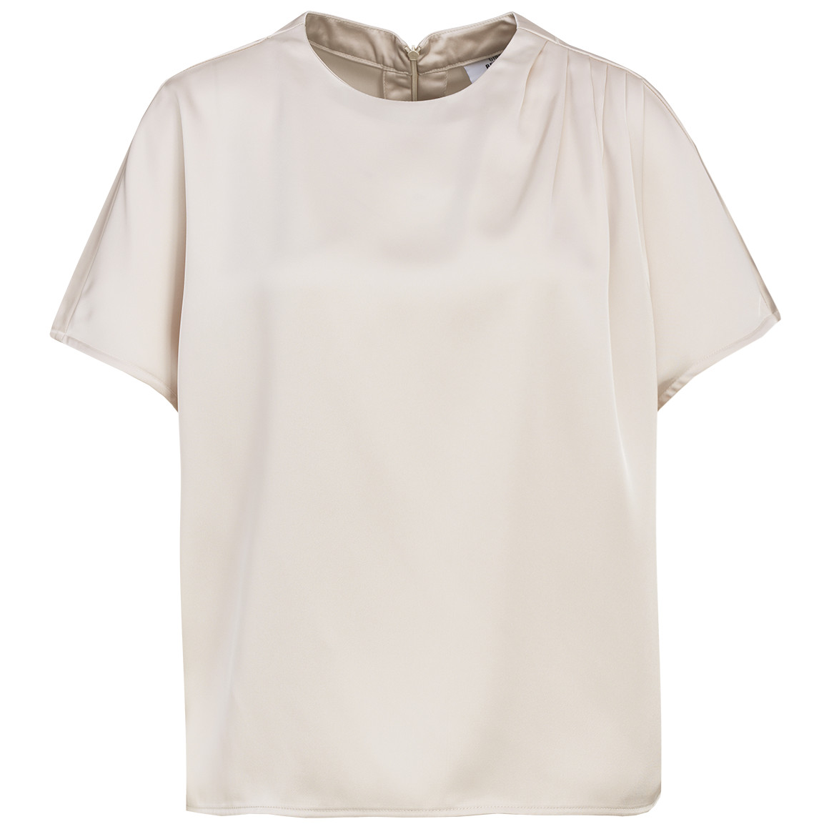Satijnen damesblouse met plooien