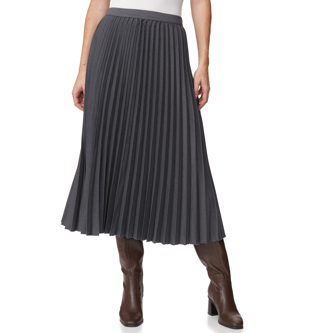 Damen Midirock mit Falten