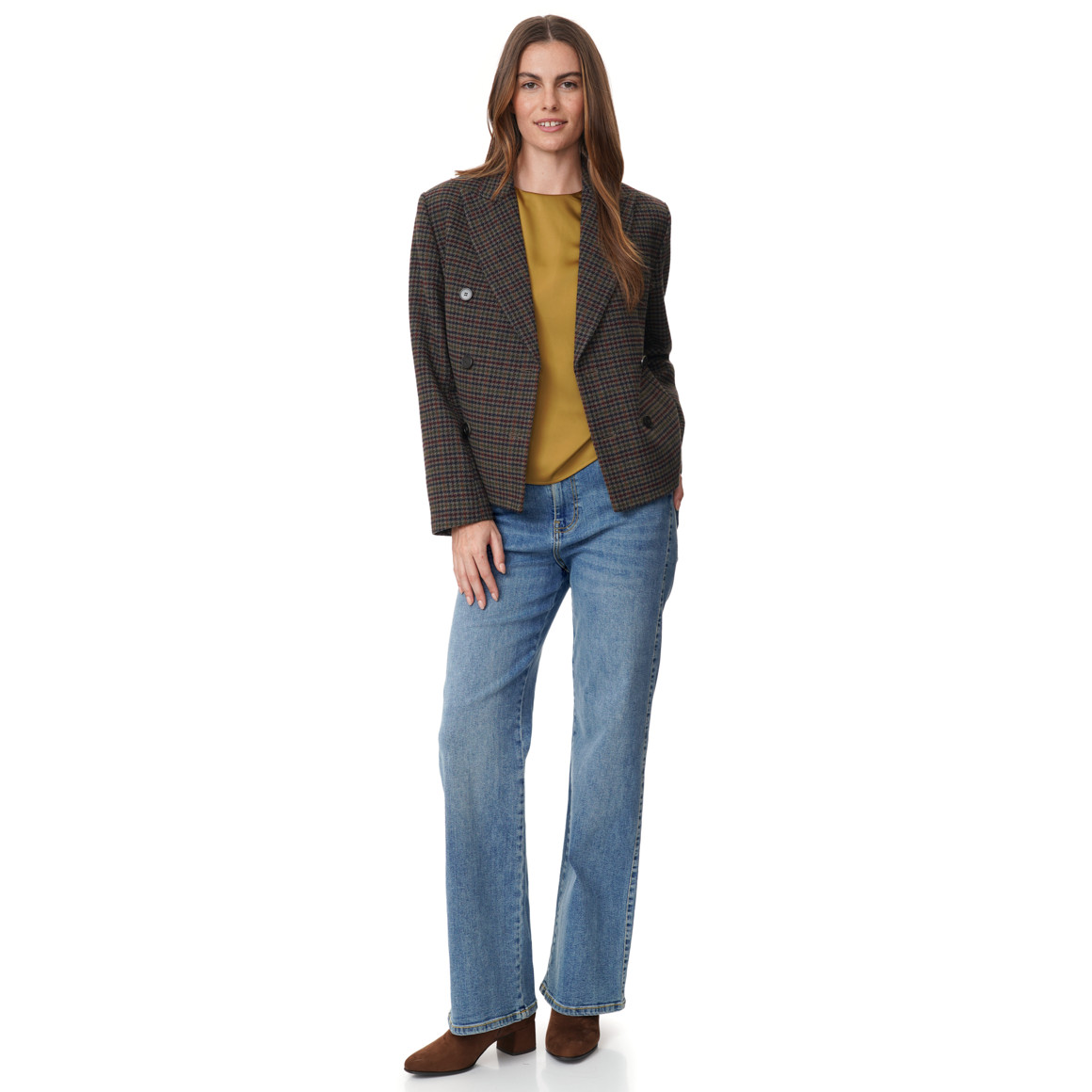 Damen Wide-Leg-Jeans aus Raw-Denim