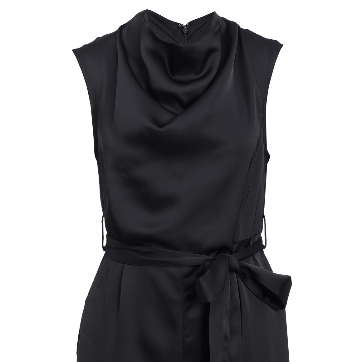 Damen Satin-Jumpsuit unifarben