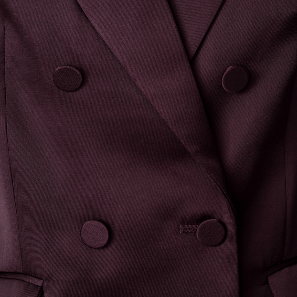 Damen Satin-Blazer mit doppelter Knopfreihe