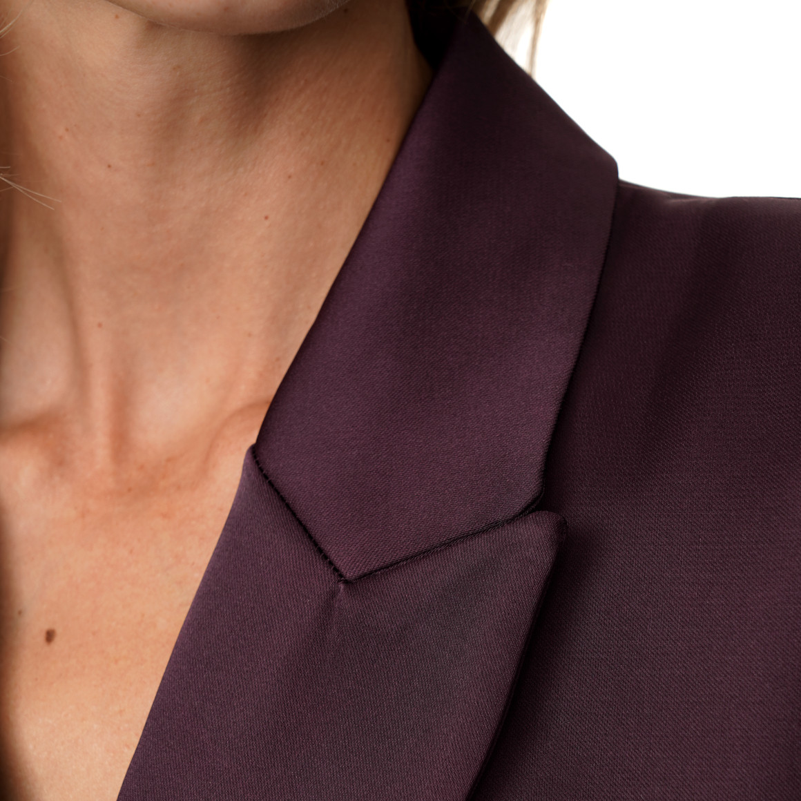 Damen Satin-Blazer mit doppelter Knopfreihe