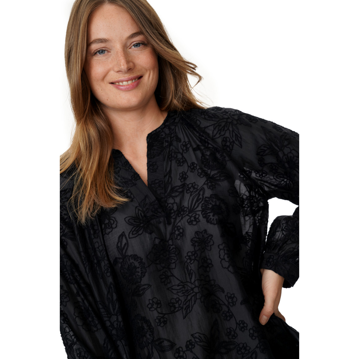 Damesblouse met borduursel
