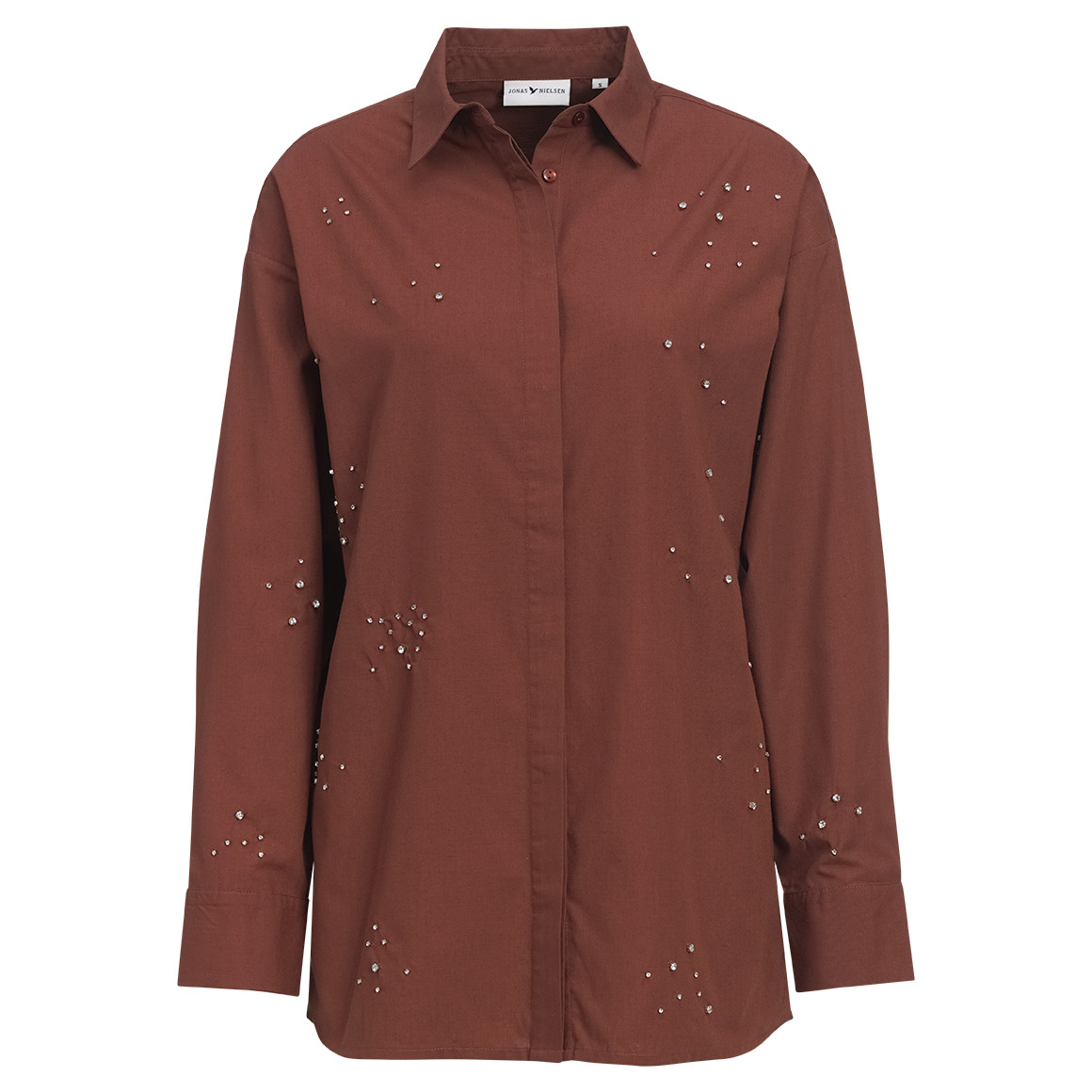 Damesblouse met strass-steentjes