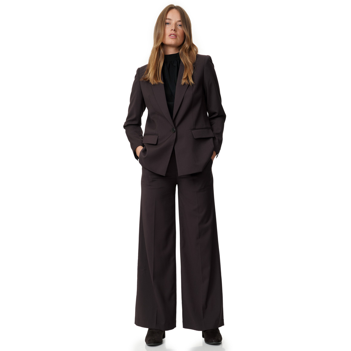 Damesbroek Wide-Leg met schuifsluiting